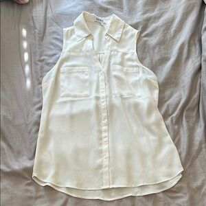 Express Cream Sleeveless Portofino Blouse